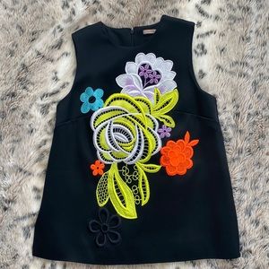 Christopher Kane Black Floral Top